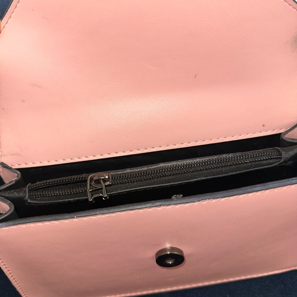 Pink Crossbody Bag with Chain Strap - Picture 8 of 8